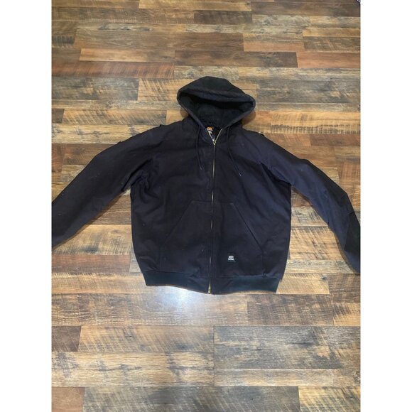 Berne Canvas Workwear Insulated Outdoor Mens Hooded Full Zip Jacket - Picture 1 of 4